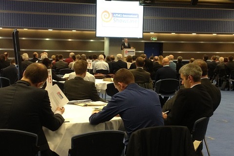 People watching a presentation