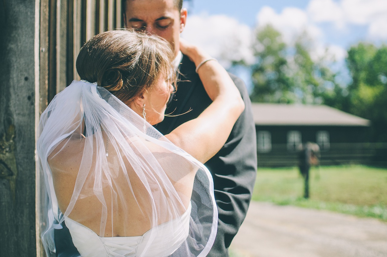 Newlyweds dancing